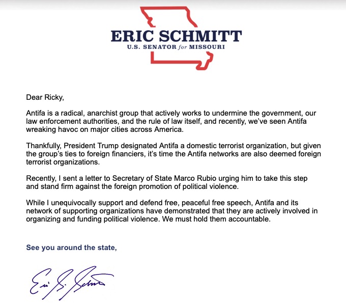 Eric Schmitt’s Antifa Fear-Tactics EXPOSED: MAGA Rhetoric and Dangerous Deception 1 Eric Scmitt bs